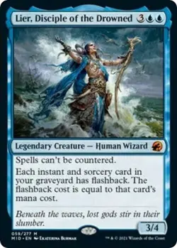 MTG LIER, DISCIPLE OF THE DROWNED Innistrad: Midnight Hunt NM - Image 1