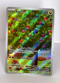Pokemon TCG Applin Illustration Rare SV06: Twilight Masquerade 185/167 NM - Image 1