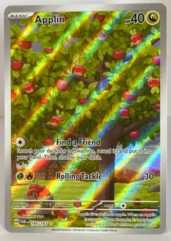 Pokemon TCG Applin Illustration Rare SV06: Twilight Masquerade 185/167 NM - Image 3