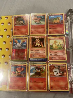 114 Pokemon Cards+binder +Energies+trainers. Not used in over a decade! - Image 5