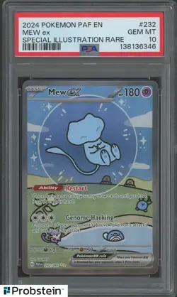 2024 Pokemon PAF EN Special Illustration Rare #232 Mew ex PSA 10 GEM MINT - Image 1