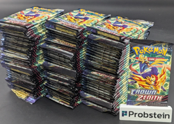 Lot of (100) Pokemon TCG Crown Zenith Booster Packs Sealed - Image 1