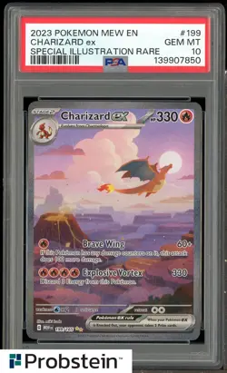 2023 Pokemon Mew En Special Illustration Rare #199 Charizard ex PSA 10 GEM MINT - Image 1