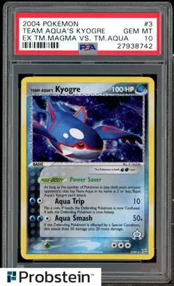 2004 Pokemon Ex Tm Magma vs. Aqua #3 Team Aqua's Kyogre PSA 10 GEM MINT - Image 1