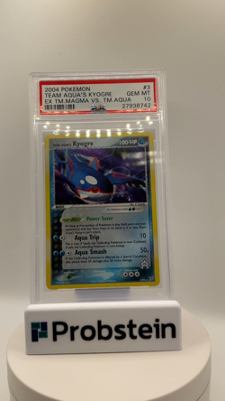 2004 Pokemon Ex Tm Magma vs. Aqua #3 Team Aqua's Kyogre PSA 10 GEM MINT - Image 2