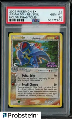 2006 Pokemon Ex Holon Phantoms #1 Armaldo Reverse Foil PSA 10 GEM MINT - Image 1