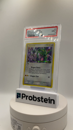 2005 Pokemon Ex Emerald #9 Rayquaza Reverse Foil PSA 9 MINT - Image 2