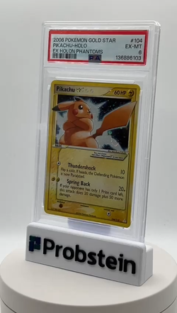 2006 Pokemon Gold Star Ex Holon Phantoms #104 Pikachu - Holo PSA 6 EX-MT - Image 2