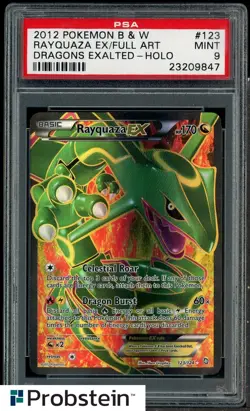 2012 Pokemon B & W Dragons Exalted #123 Rayquaza Ex FA PSA 9 MINT - Image 1