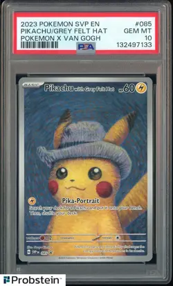 PSA 10 PIKACHU WITH GREY FELT HAT VAN GOGH SVP 2023 POKEMON GEM MINT - Image 1
