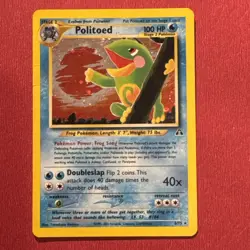 Politoed HOLO Neo Discovery 8/75 Pokemon TCG HP Light creases Raw Ungraded - Image 1