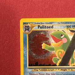 Politoed HOLO Neo Discovery 8/75 Pokemon TCG HP Light creases Raw Ungraded - Image 2