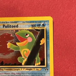 Politoed HOLO Neo Discovery 8/75 Pokemon TCG HP Light creases Raw Ungraded - Image 3