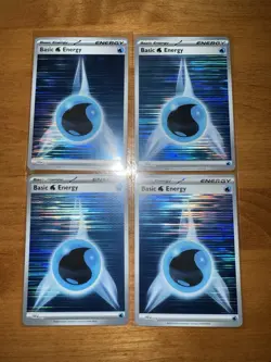 Black Bolt & White Flare Holo Energy Lot x 4 | Pokemon TCG English Water Energy - Image 1