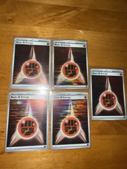 Black Bolt & White Flare Holo Energy Lot x 5 | Pokemon English Fighting Energy - Image 1