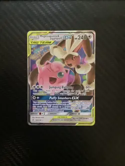 Pokemon TCG Mega Lopunny & Jigglypuff GX 165/236 Sm-Cosmic Eclipse Holo NM - Image 1