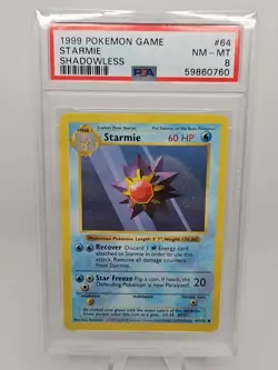 Starmie 064/102 Base Set (Shadowless) Regular Pokemon PSA 8 Mint - Image 1