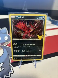 Yveltal 19/25 Holo Rare 25th Anniversary Celebrations Pokemon TCG Near Mint - Image 1