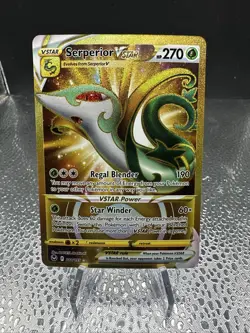 Pokemon Serperior Vstar Gold Secret Rare Silver Tempest Full Art 210/195 NM - Image 1