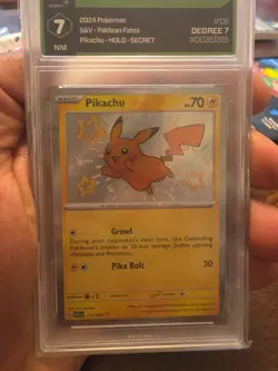 Pikachu #131/091 Sv: Paldean Fates Baby Shiny Rare Pokemon Card Degree 7 - Image 1