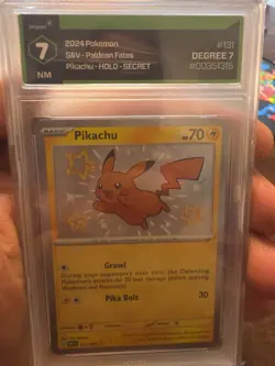 Pikachu #131/091 Sv: Paldean Fates Baby Shiny Rare Pokemon Card Degree 7 - Image 3