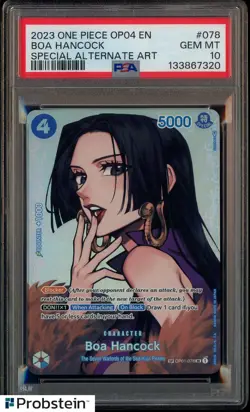 2023 One Piece OP04 Special Alternate Art #078 Boa Hancock PSA 10 GEM MINT - Image 1