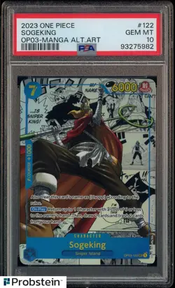 2023 One Piece OP03 EN Manga Alternate Art #122 Sogeking PSA 10 GEM MINT - Image 1