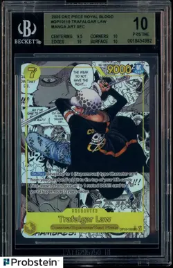 2025 One Piece Royal Blood OP10119 trafalgar Law Manga Art BGS 10 PRISTINE - Image 1