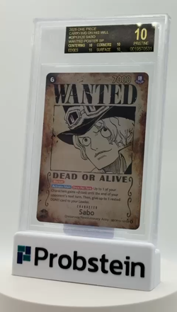 2025 One Piece Carrying/His Will OP13120 Sabo Wanted Poster BGS 10 BLACK LABEL - Image 2