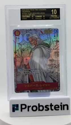 2024 One Piece Two Legends JPN OP08118 Silvers Rayleigh Manga BGS 10 BLACK LABEL - Image 2