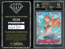 2022 One Piece OP01-016 Nami Alt Art Pre-Errata Alpha Wave 1 BGS 10 BLACK LABEL - Image 4