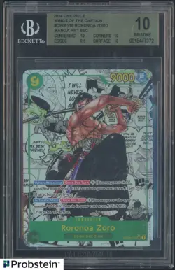 2024 One Piece Wings of Captain Manga Art Foil Roronoa Zoro #OP06118 BGS 10 - Image 1