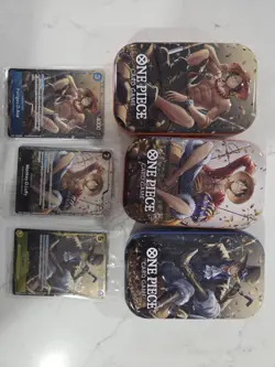 One Piece Tin Pack Set Luffy P075 Sabo P073 Ace P074 Tins Are Empty No Packs - Image 1