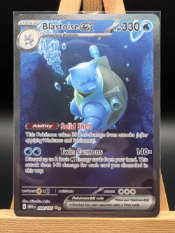 Pokemon TCG Blastoise EX Scarlet & Violet Card 151 200/165 Sir NM/M Condition - Image 1