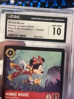 Disney Lorcana Minnie Mouse - Wide-Eyed Diver Rare CGC 10 Gem MINT - Image 4