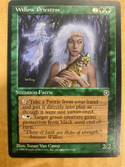 MTG 1x Willow Priestess Homelands Legacy Magic the Gathering Card x1 LP - Image 1