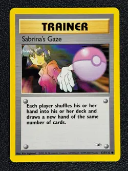 Sabrina's Gaze 125/132 Gym Heroes Series Common Pokemon TRAINER Card 2000 NM - Image 1