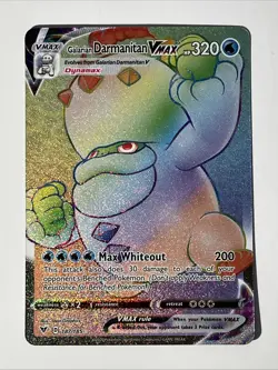 Pokemon TCG Galarian Darmanitan VMAX Holo Secret Rare Card 187/185 Vivid Voltage - Image 1