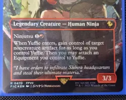 MTG Yuffie, Materia Hunter 0470 (Borderless) (Chocobo Track Foil) NM Foil - Image 2