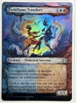 Twinflame Travelers (Showcase) Lorwyn Eclipsed 345 Foil MTG Card LP-NM - Image 1