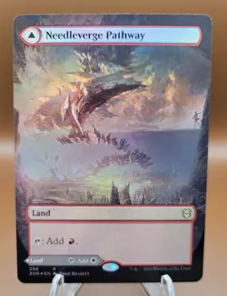 BORDERLESS FOIL Needleverge Pathway x1 MTG Zendikar Rising Near Mint NM English - Image 1