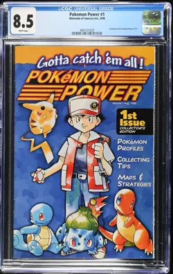 NINTENDO POKEMON POWER #1 - CGC 8.5 - 1ST COMIC APPEARANCE ASH PIKACHU - Image 1