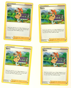 Set Of 4 Sonia 167/192 Uncommon Pokemon Trading Card Playset - Image 3