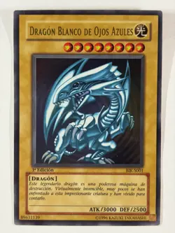 Yu-Gi-Oh Blue Eyes White Dragon 1st Edition BIK-S001 Spanish Blanco De Ojos Azul - Image 1