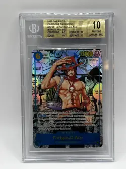 2025 One Piece Portgas.D.Ace Manga Alternate Art OP13-119 BGS Pristine 10 - Image 2