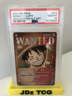 PSA 10 MONKEY D. LUFFY OP03 WANTED ALT ART ENGLISH. ONE PIECE TCG 2023. ST01-012 - Image 3