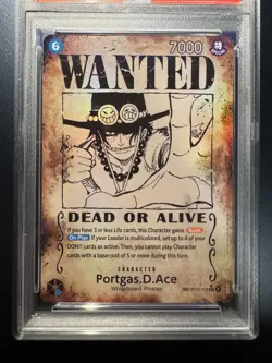 2025 One Piece Carrying On His Will Portgas D Ace Wanted Alt Art OP13-119 PSA 10 - Image 5