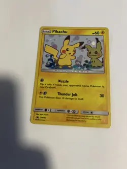 Pikachu SM162 Sun & Moon Black Star Promo Holo Pokemon Card LP - Image 1