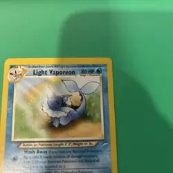NM Light Vaporeon 52/105 Reg Rare Neo Destiny Unlimited Pokemon Card - Image 2