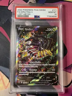 PSA 10 2022 Giratina V Alt Art THAI Lost Abyss #111 Pokemon Card POP 17 - Image 1